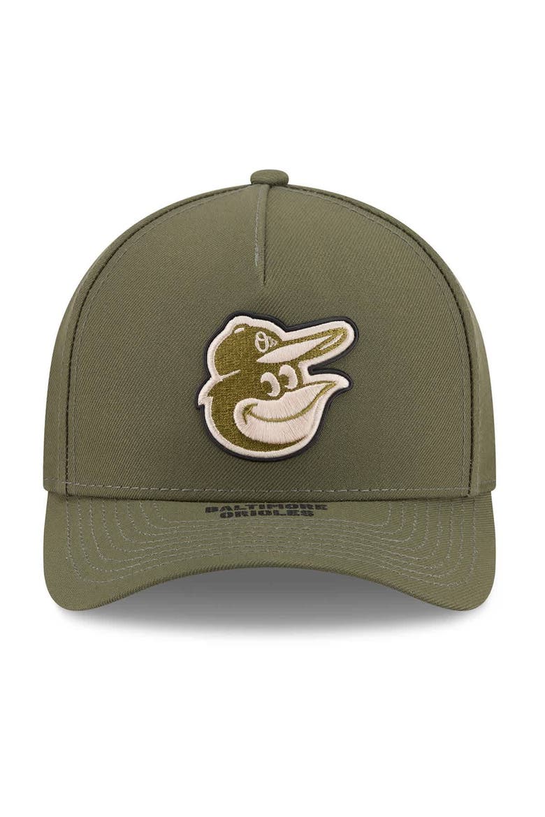Youth New Era Olive Baltimore Orioles 2026 Armed Forces Day 9FORTY M-Crown Adjustable Hat, Alternate, color, Olive