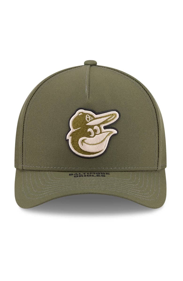 New Era Youth New Era Olive Baltimore Orioles 2026 Armed Forces Day 9FORTY M-Crown Adjustable Hat, Alternate, color, Olive