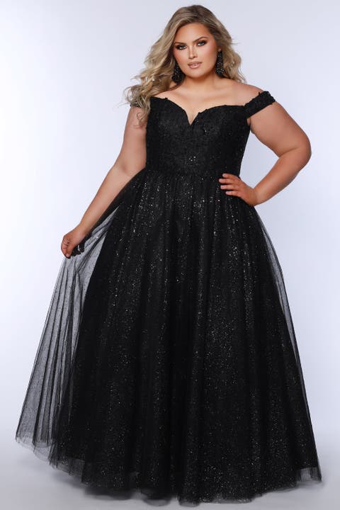 red a line prom dress A-Line Tulle Sequin Long Dress, Red Formal – dresstby Black Juliet JT940R A Color:satin color Formal Dance