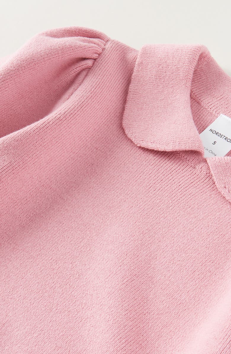 Nordstrom Kids' Puff Sleeve Sweater, Alternate, color, Pink Prince
