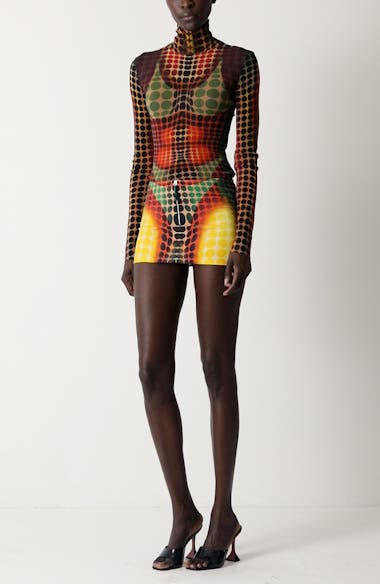 Jean Paul Gaultier Re-Edition Polka Dot Trompe l'Oeil Long Sleeve