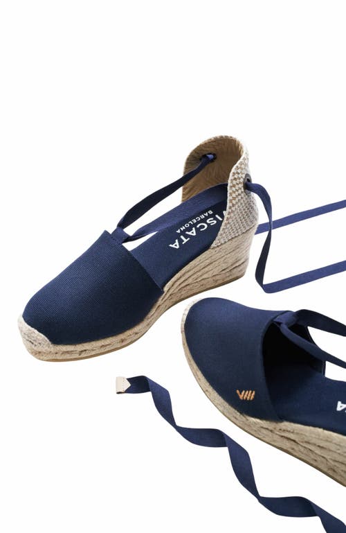 Viscata Escala Canvas Espadrille Wedges In Blue
