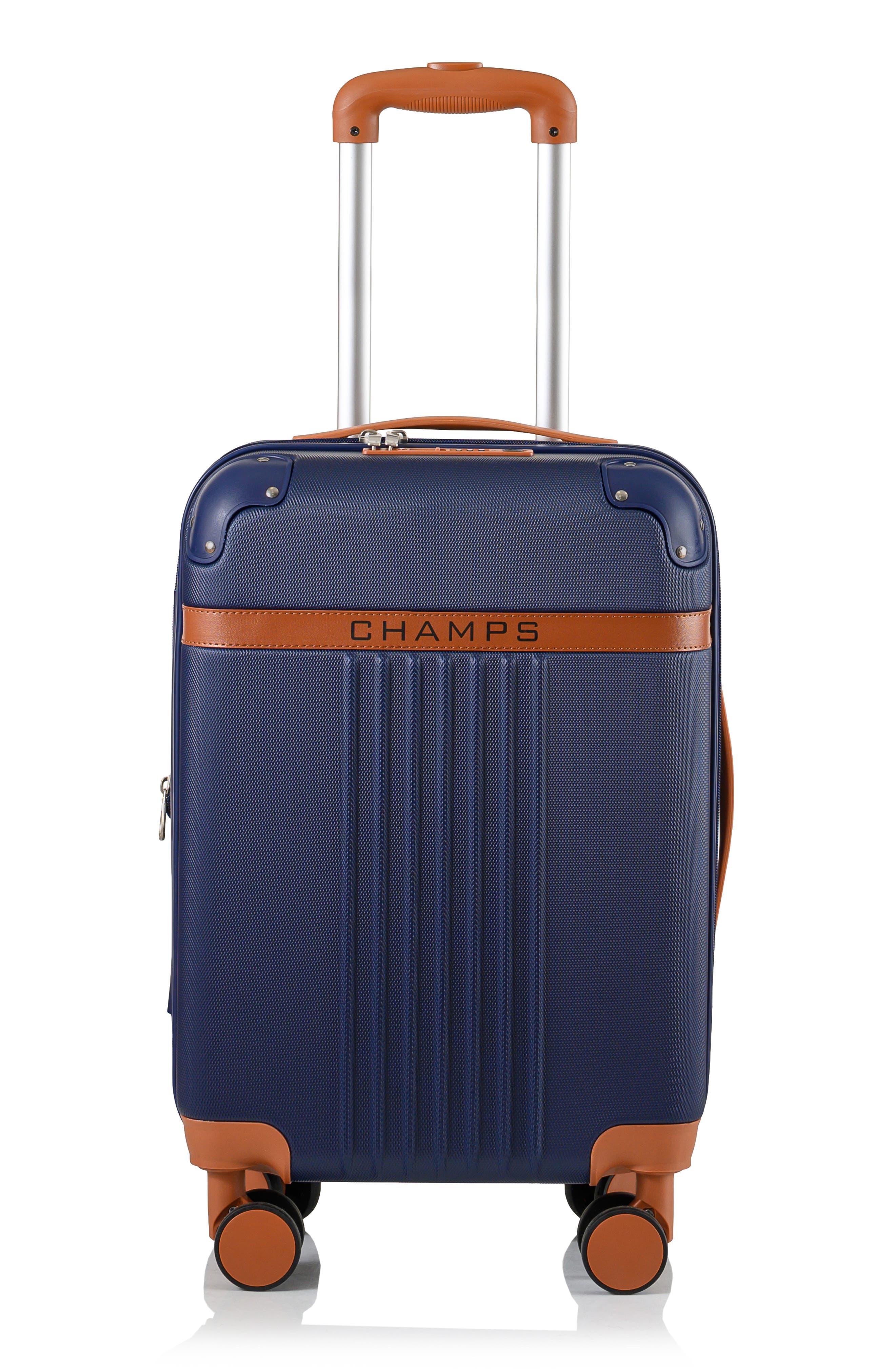 CHAMPS Vintage Carry-On Hardside Spinner, Main, color, Navy