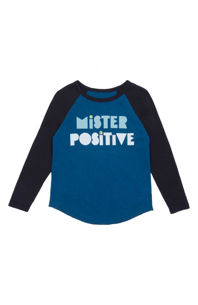 Peek Aren't You Curious Joshua Mister Positive Raglan Sleeve Shirt, Main, color,