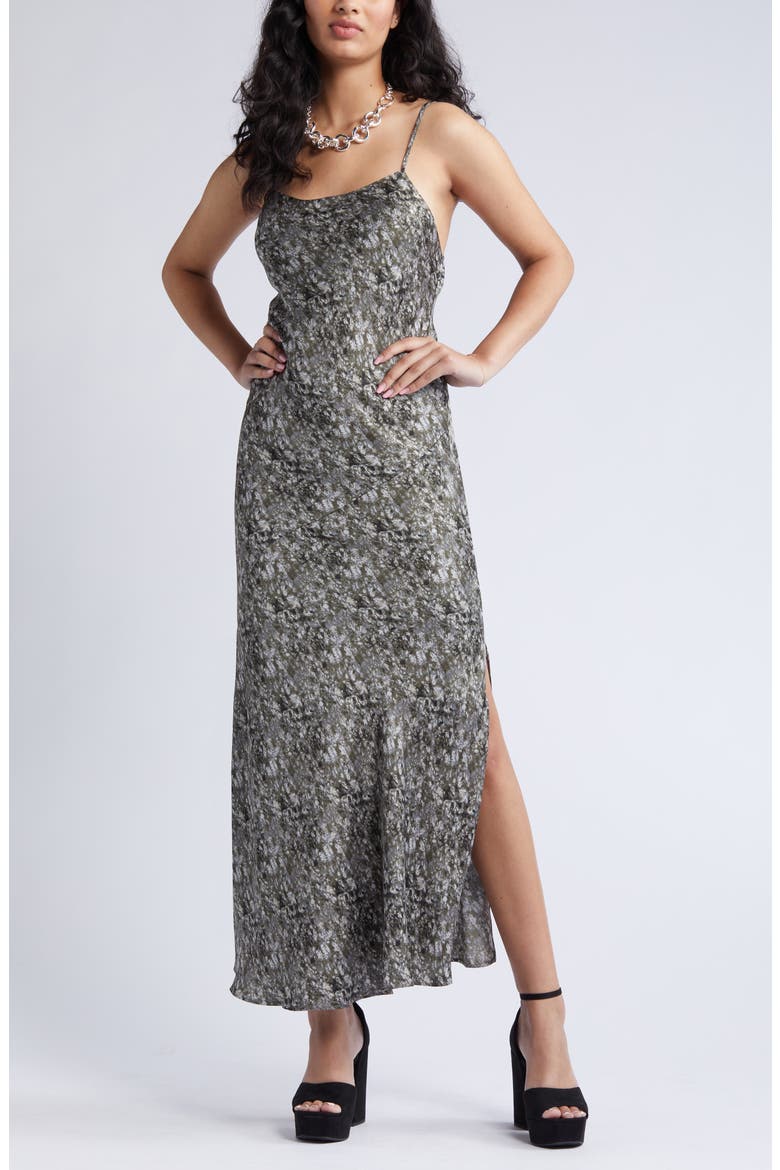 Satin Slipdress, Alternate, color, BLACK OLIVE ACRYLIC TEXTURE
