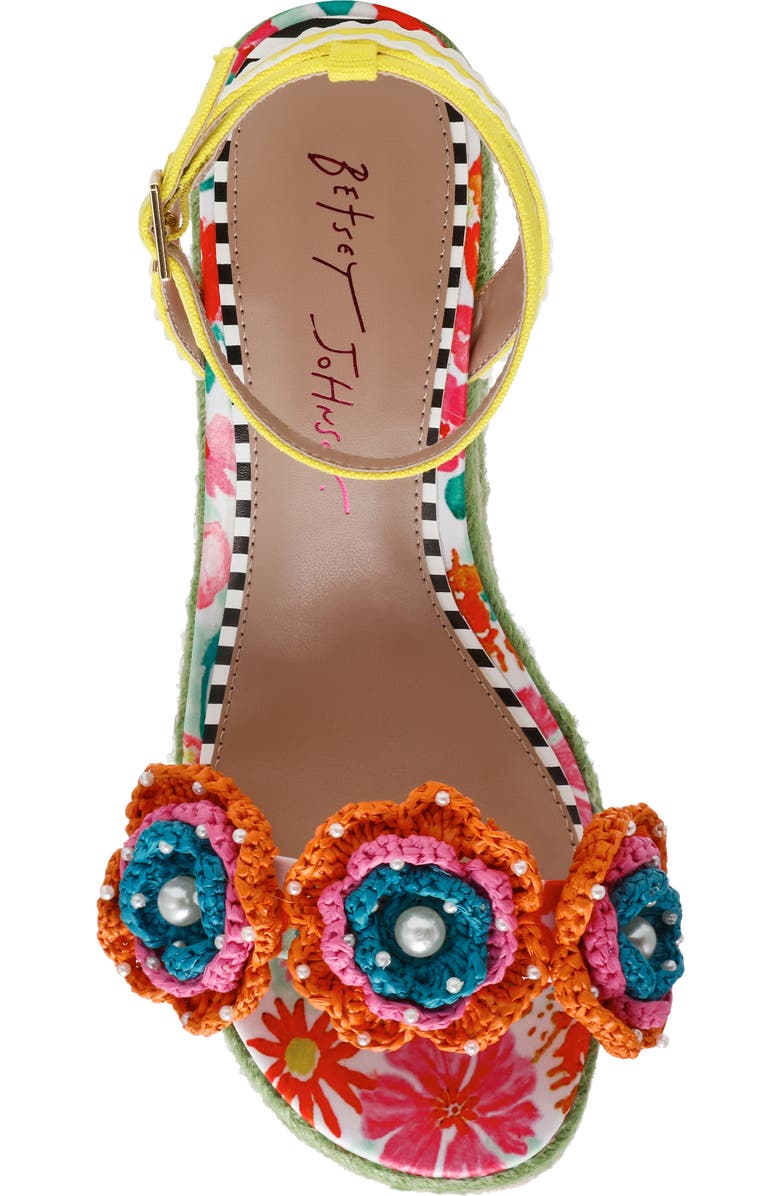 Betsey Johnson Marabela Platform Wedge Sandal, Alternate, color,