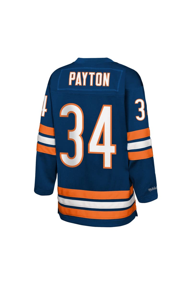 Mitchell & Ness Youth Mitchell & Ness Walter Payton Navy Chicago Bears Hockey Fashion Jersey, Alternate, color, Navy