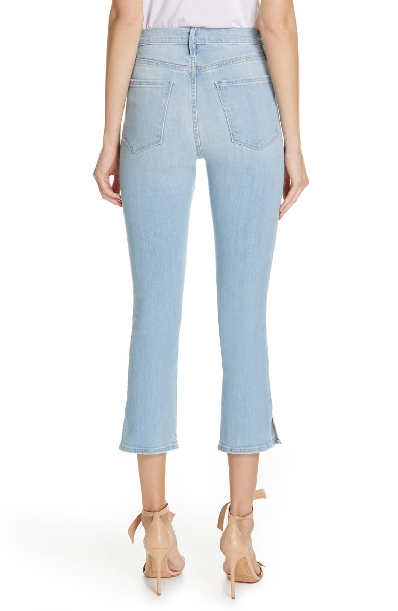 FRAME Le Sylvie Slit Hem Crop Slim Jeans, Alternate, color, 