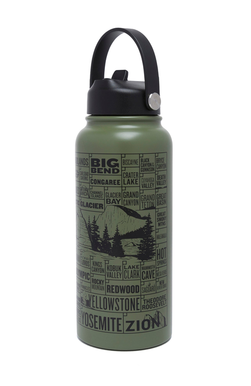 Parks Project National Parks Of The Usa Checklist Insulated Water Bottle