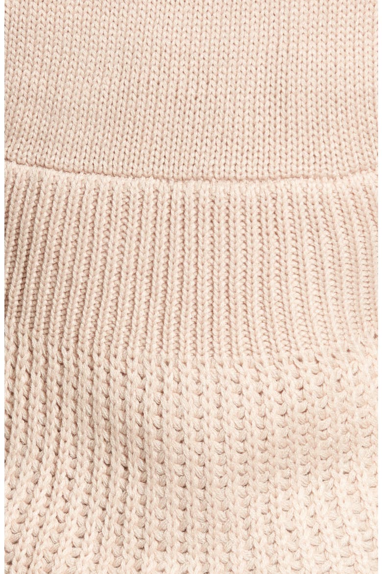 Knit Vest with Genuine Rabbit Fur Trim, Alternate, color, BLUSH