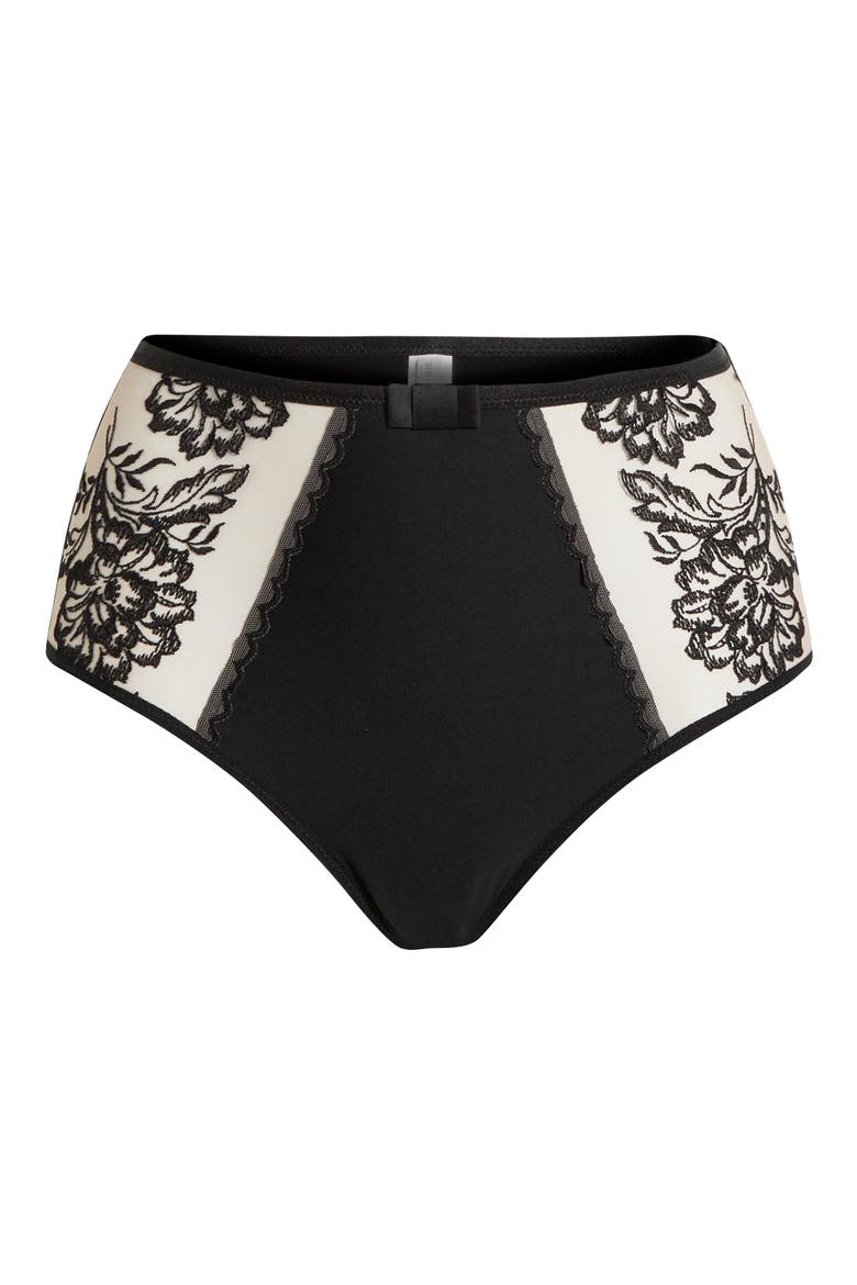 Romance High Waist Briefs, Alternate, color, LIGHT TATOO