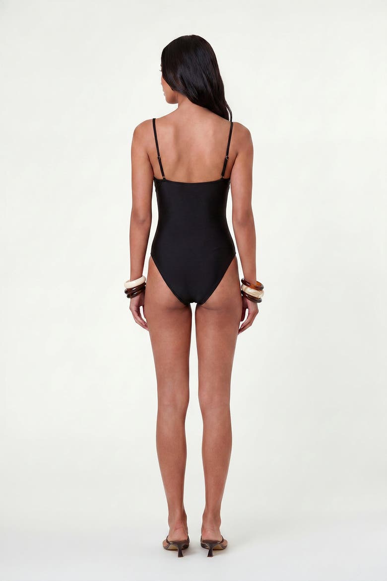 Anela One Piece Swim Suit, Alternate, color, Black