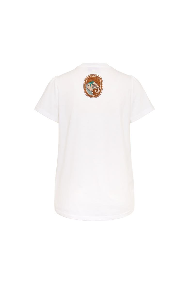 Cotton T-Shirt With Embroidery animal portrait motif, Alternate, color, Animal Portrait
