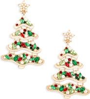 Leith Embellished Christmas Tree Drop Earrings