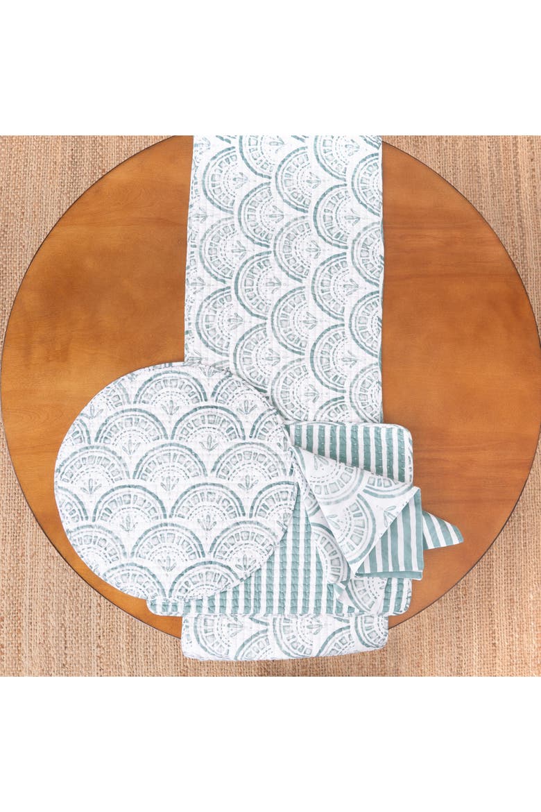 Halsey Round Set of 4 Placemats 17", Alternate, color, Blue