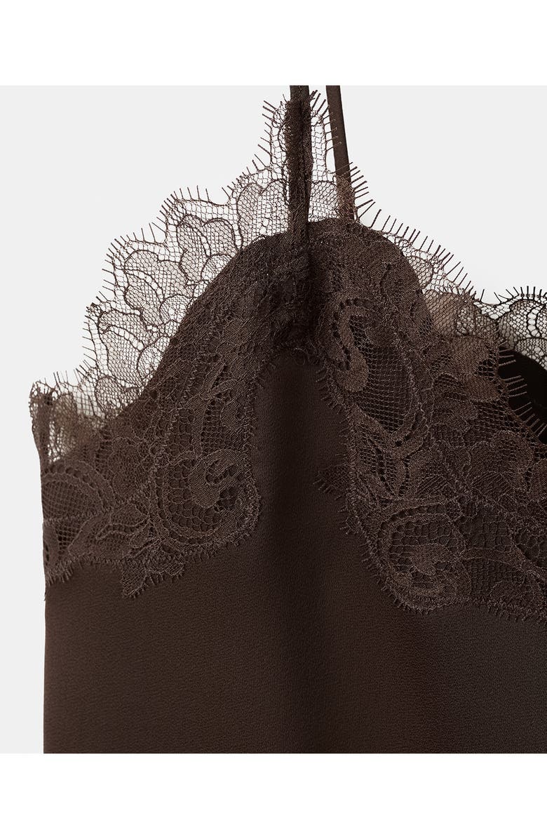 MANGO Tity Lace Trim Camisole, Alternate, color, 