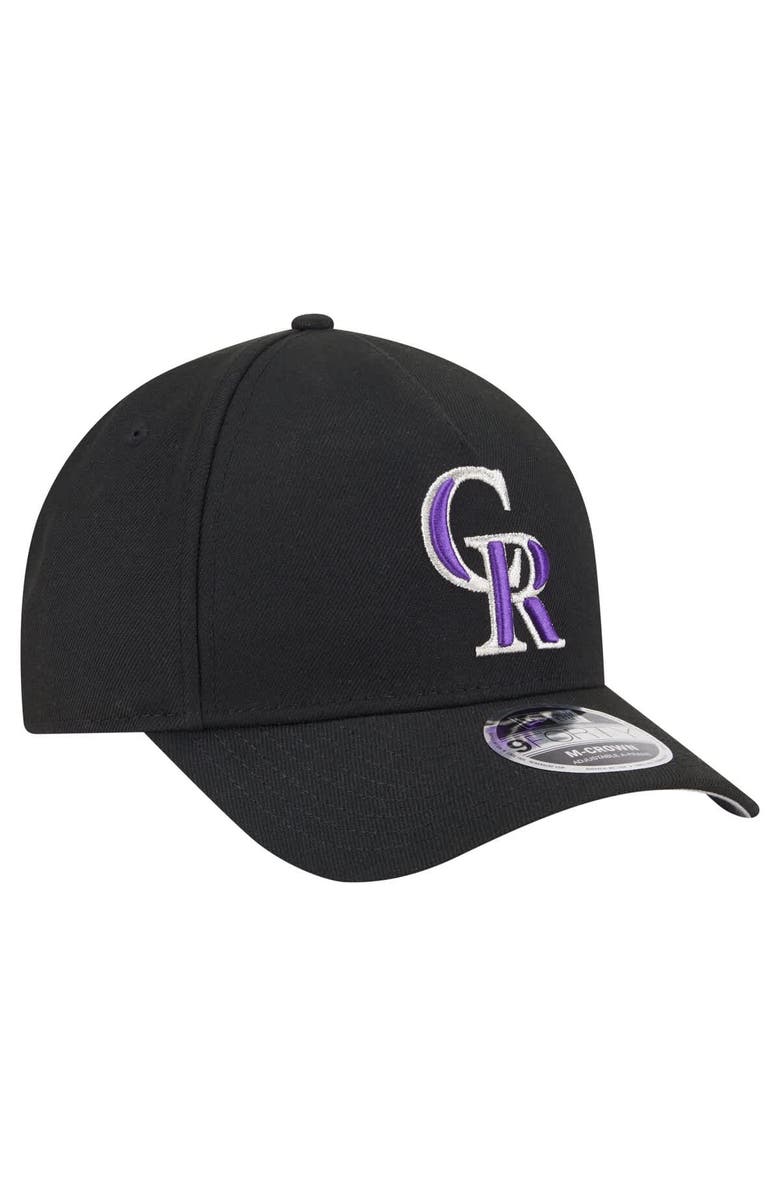 New Era Men's New Era Black Colorado Rockies 9FORTY M-Crown Adjustable Hat, Alternate, color, Black