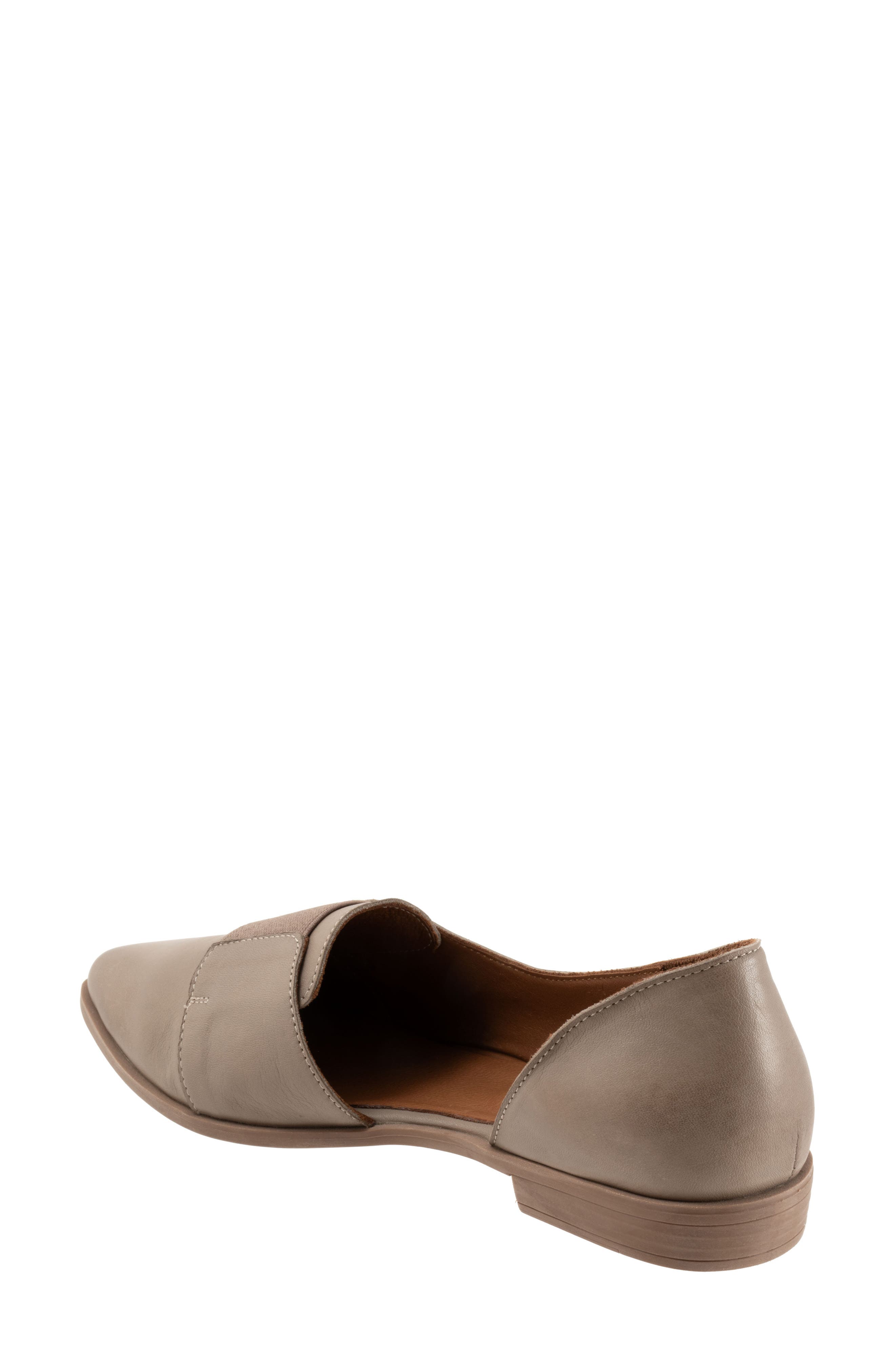Bueno Brenda Half d'Orsay Pointed Toe Flat, Alternate, color, Grey
