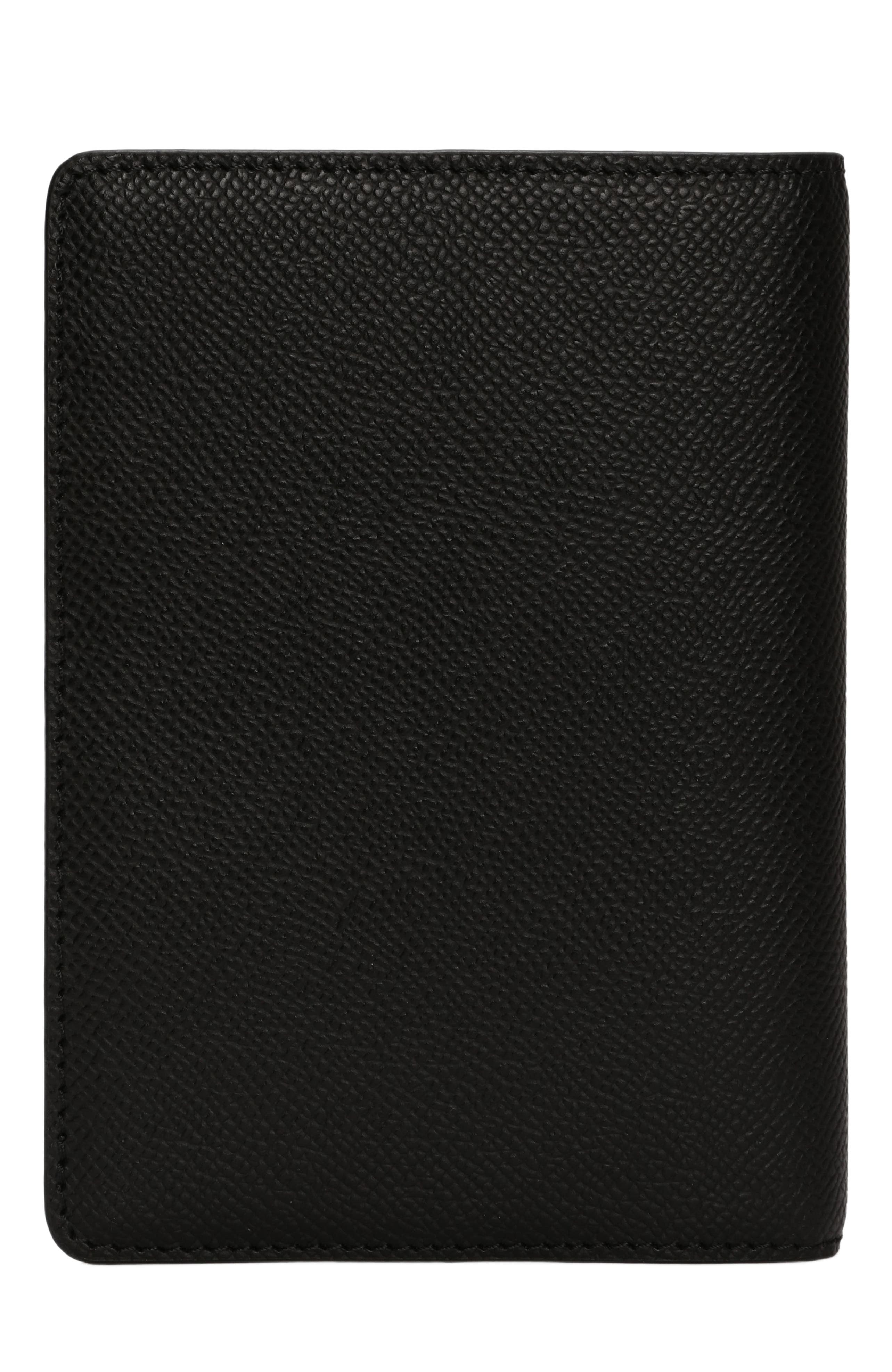 GORSKI Leather Passport Cover, Alternate, color, Black