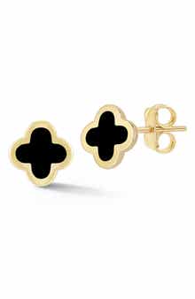 Ember Fine Jewelry 14K Gold Clover Stud Earrings