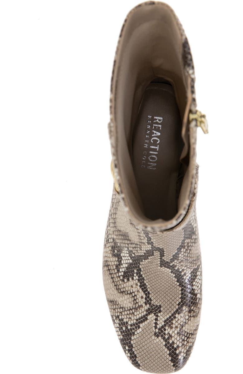 Reaction Kenneth Cole Lacey Block Heel Boot, Alternate, color, Natural Snake
