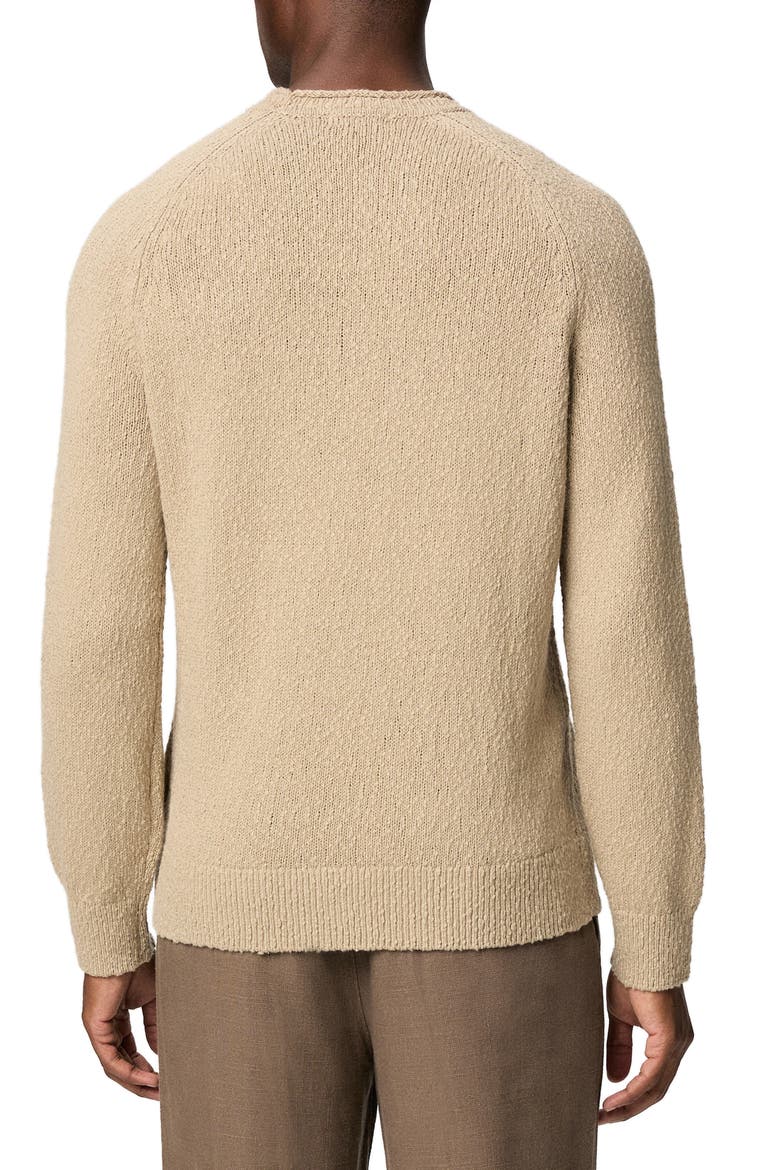 Banuelo Bouclé Cotton Crewneck Sweater, Alternate, color, FARRO