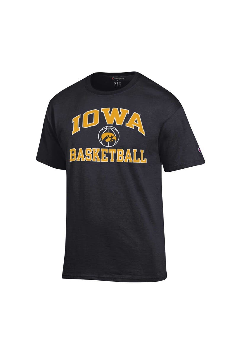 Champion Men's Champion Black Iowa Hawkeyes Basketball Icon T-Shirt, Alternate, color, 
