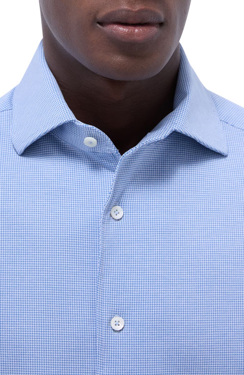 Bugatchi Devon Micro Houndstooth OoohCotton<sup>®</sup> Button-Up Shirt, Alternate, color, Classic Blue