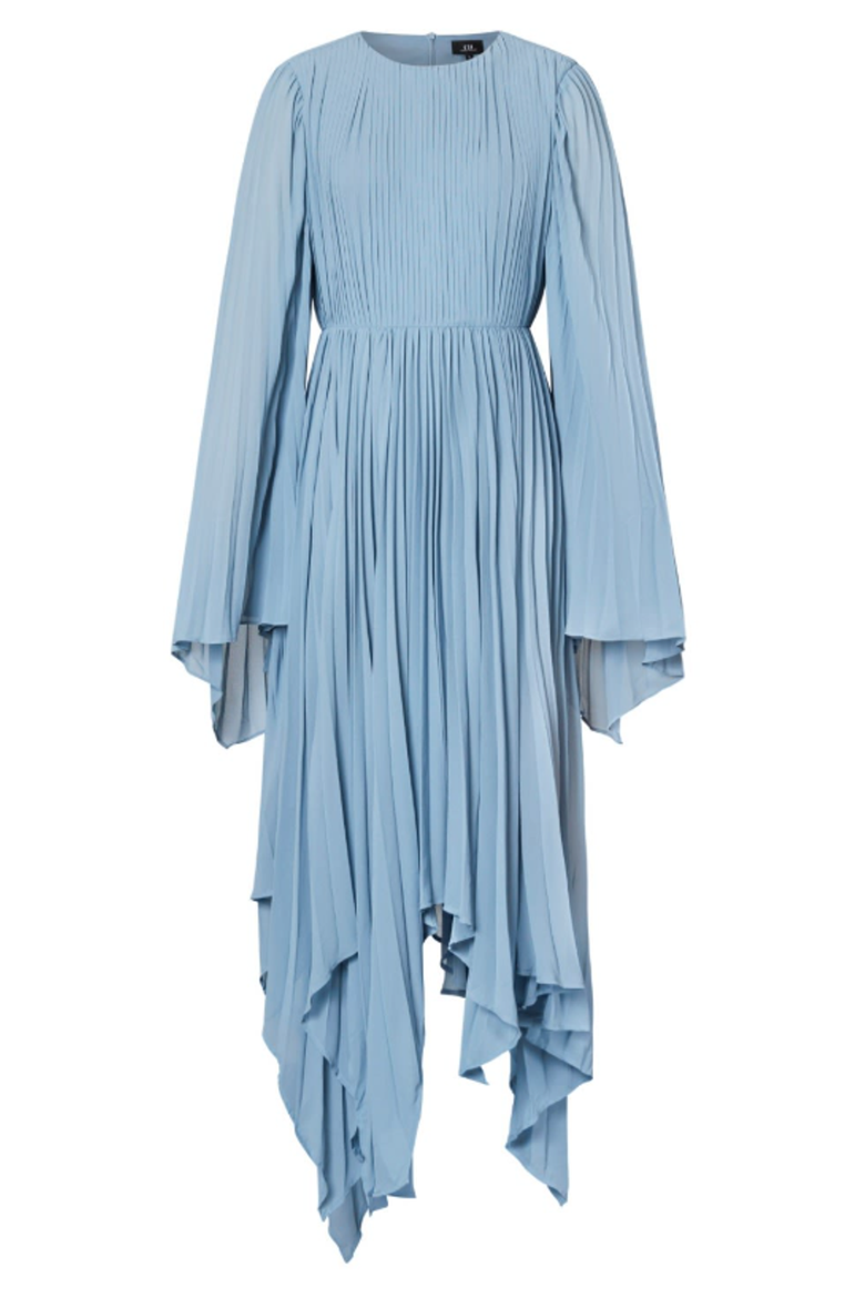 Raye Pleated Gown, Main, color, Blue
