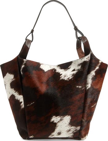 Medium Api Cow Print Genuine Calf Hair Bucket Bag