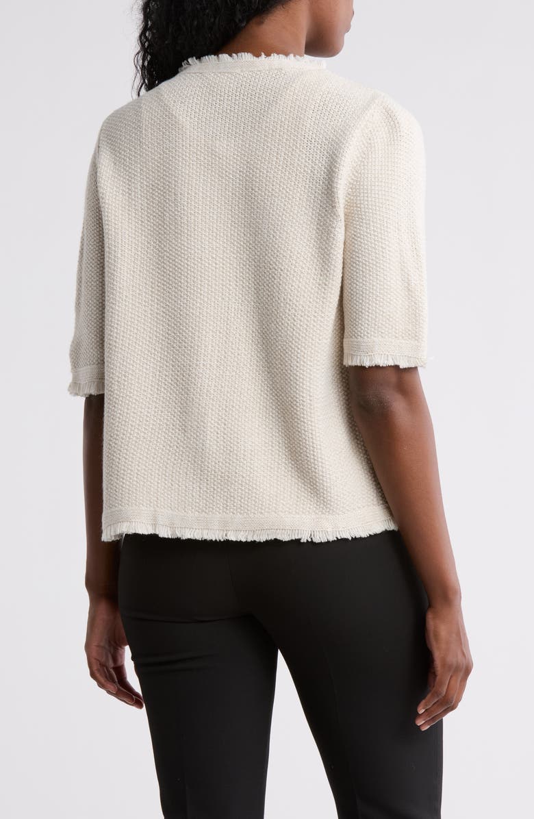 Calvin Klein Short Sleeve Button Front Sweater, Alternate, color,