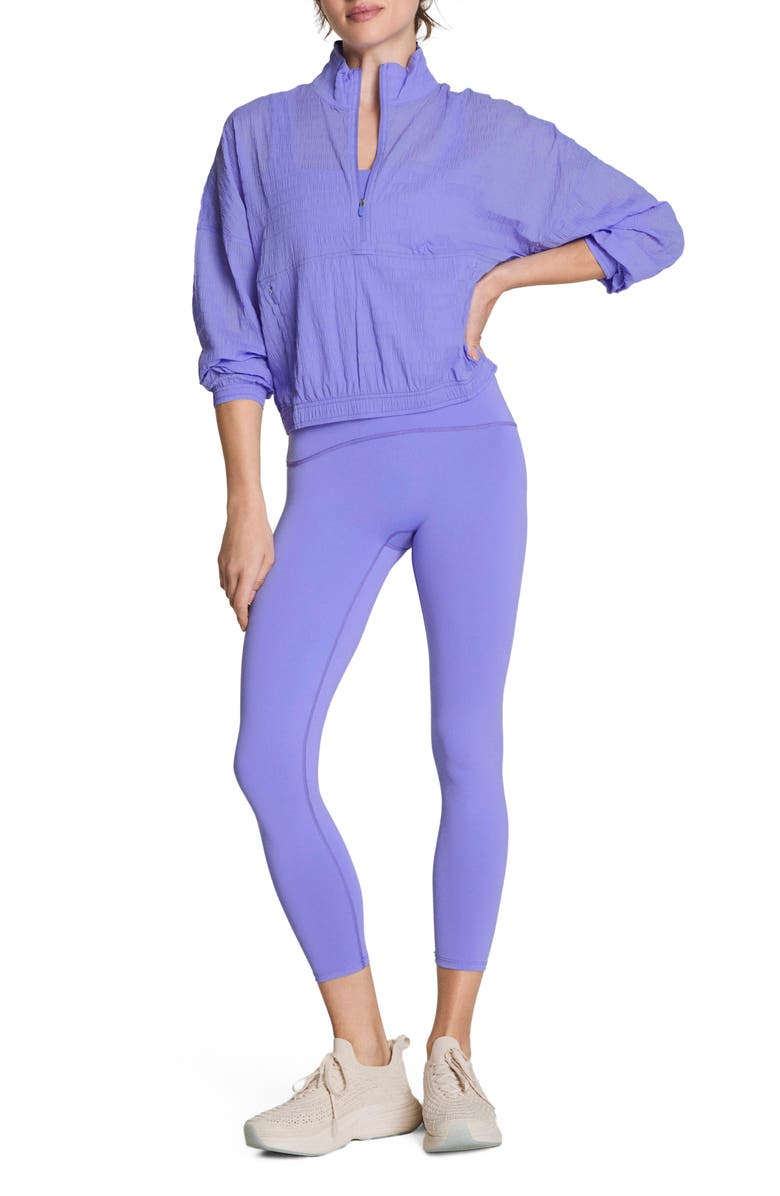 SPANX<sup>®</sup> Active Run Water Resistant Half-Zip Jacket, Alternate, color, Amethyst