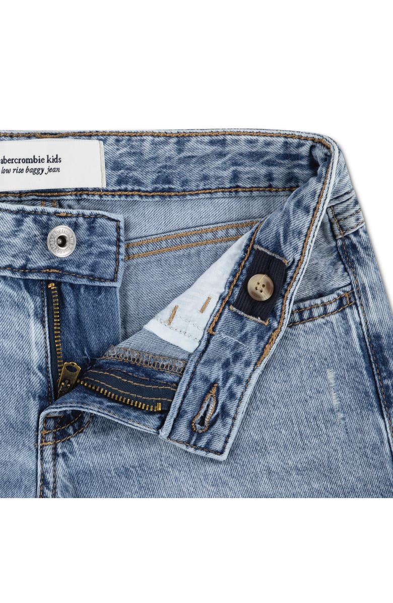 abercrombie kids Kids' Heart Wide Leg Jeans, Alternate, color, Indigo Hearts