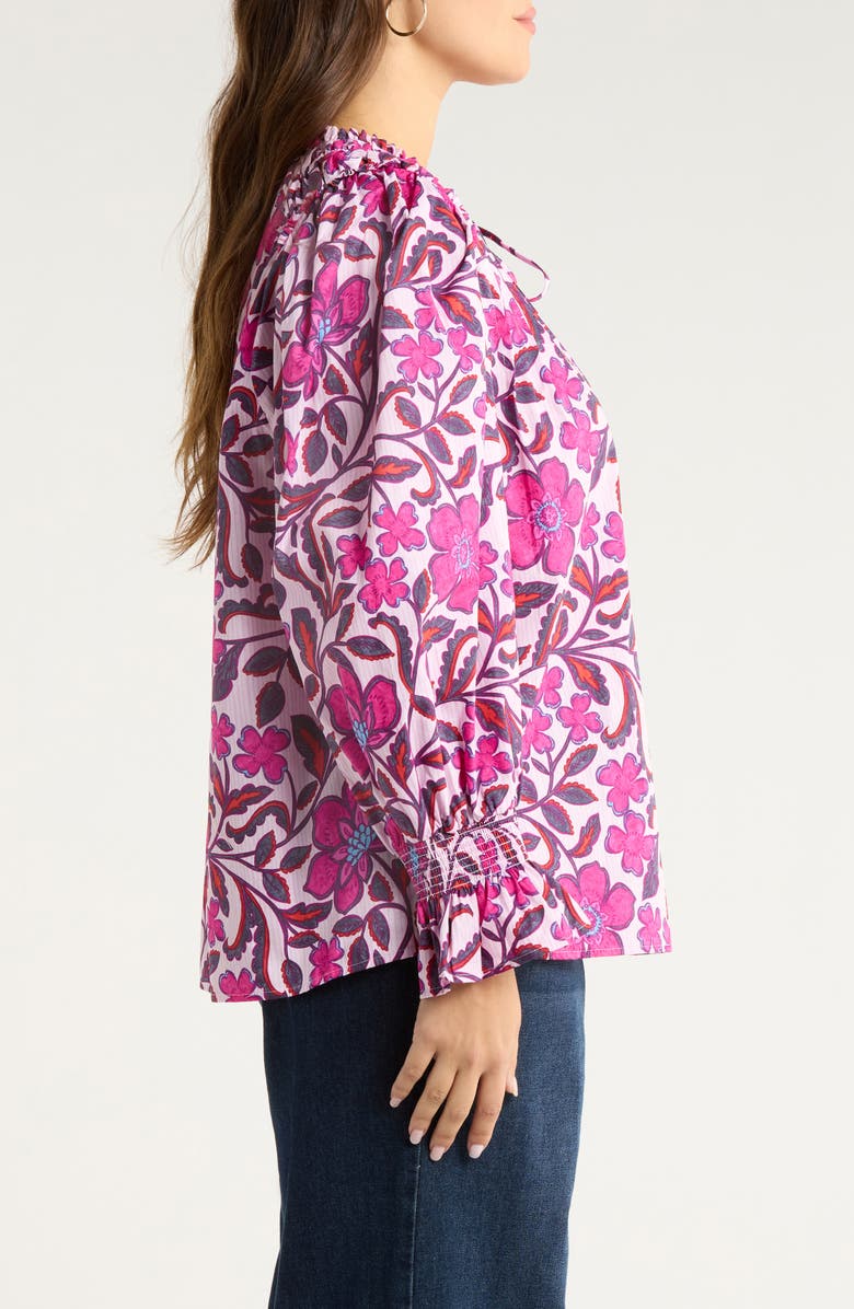 SUGARLIPS Aubrey Floral Print Long Sleeve Shirt, Alternate, color, Pink-Multi