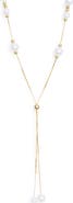NORDSTROM RACK Demi Fine Faux Pearl Lariat Necklace