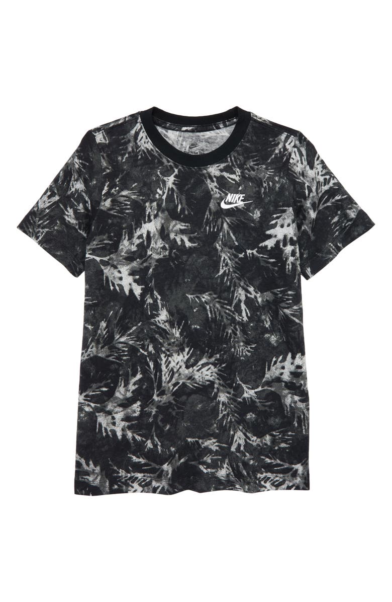 Nike Kids' Sportswear Leafy Camo T-Shirt, Main, color, 