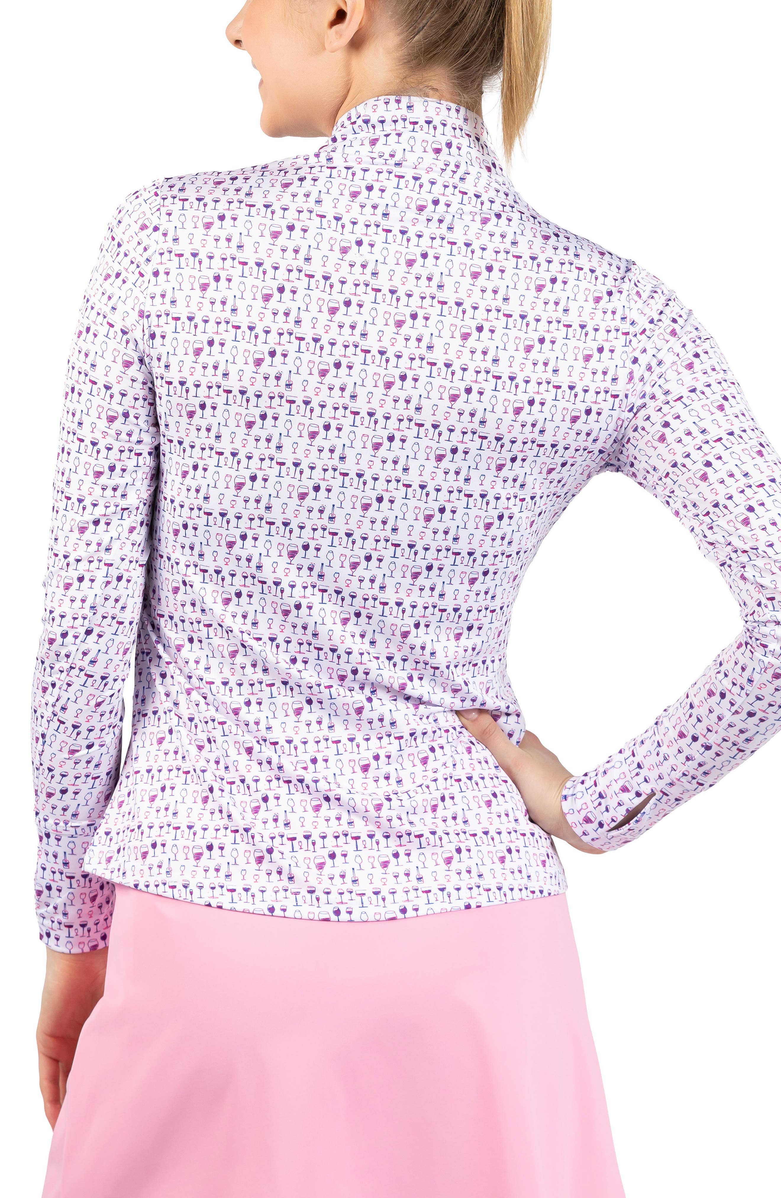 Wine Glass Print Performance Quarter Zip Pullover - image 2