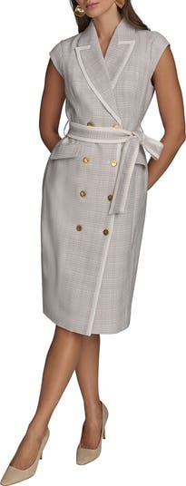 【Donna Karan New York】Double-Breasted Tweed Dress Donna Karan New York Mélange Tweed Dress | Nordstrom