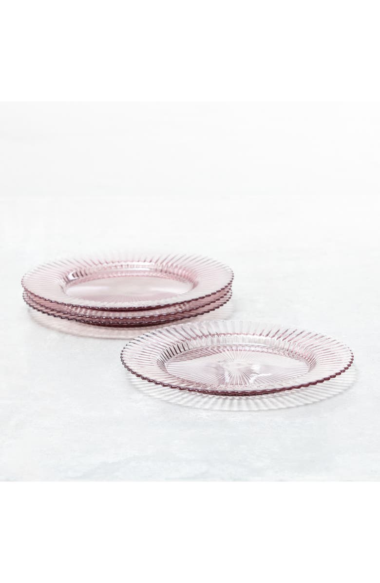 Fortessa Archie Set of 4 Pink Dinner Plates, Alternate, color, Pink