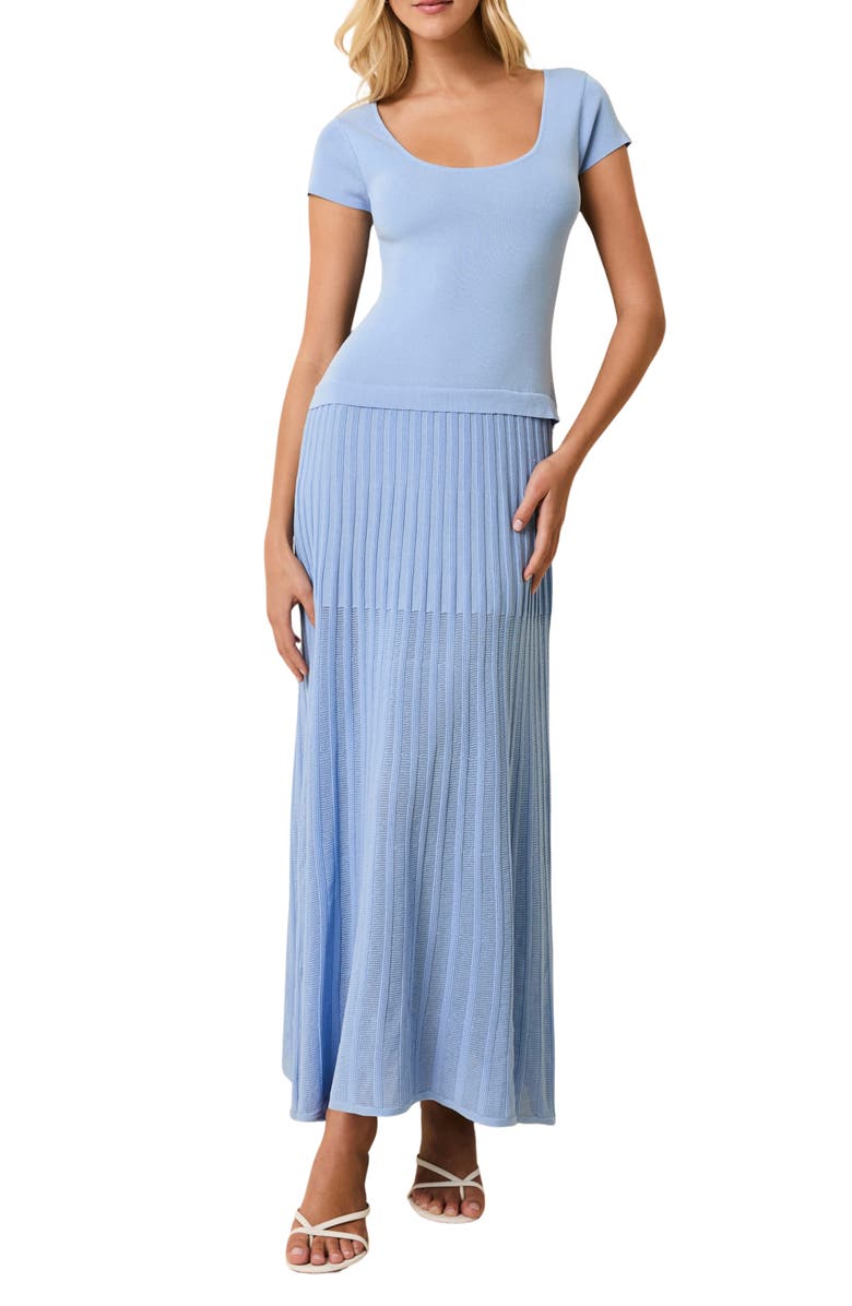 Solid & Striped The Bridget Knit Maxi Dress, Main, color, Open Water