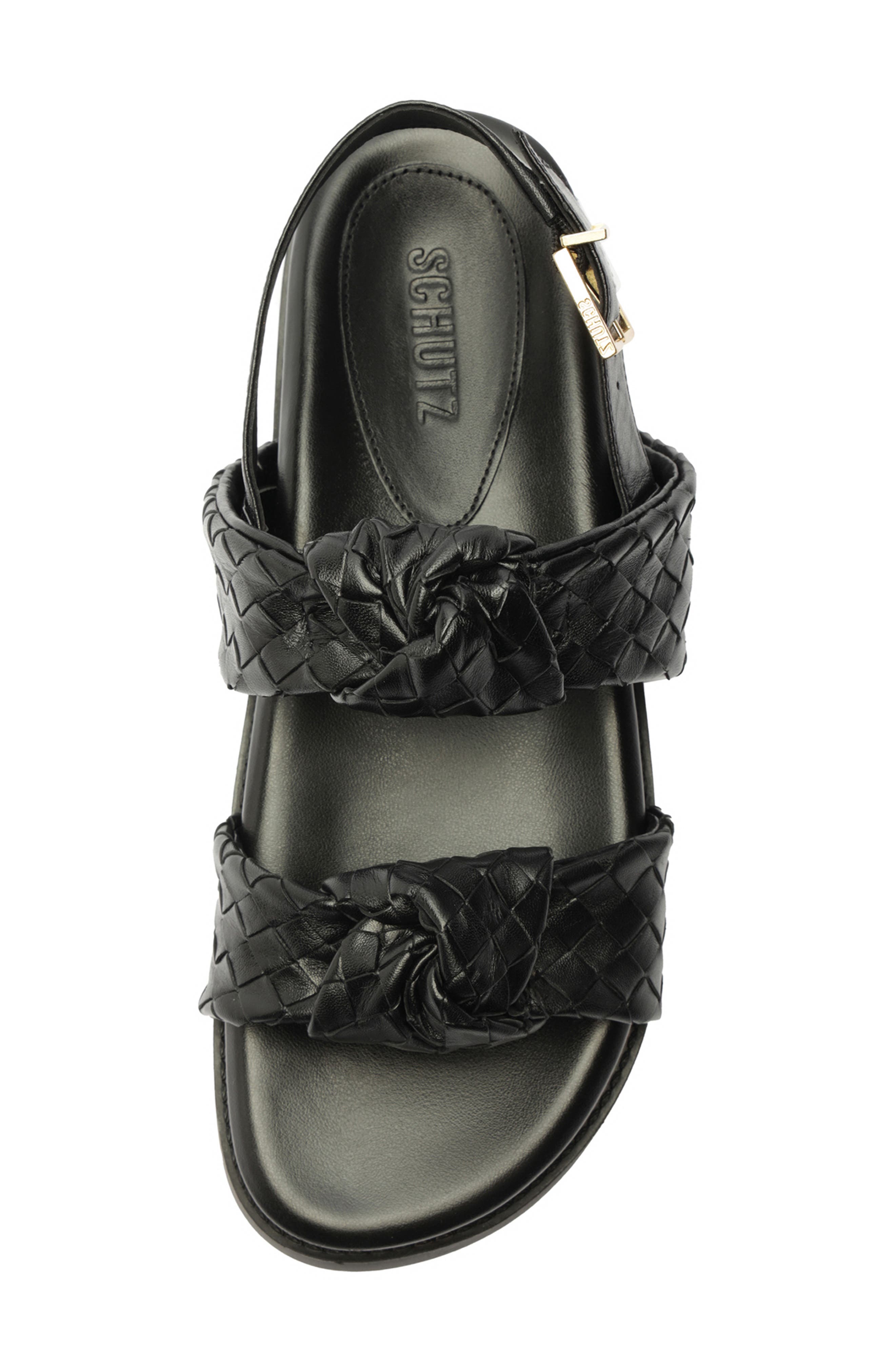 Schutz Kareena Knot Sporty Sandal, Alternate, color, Black
