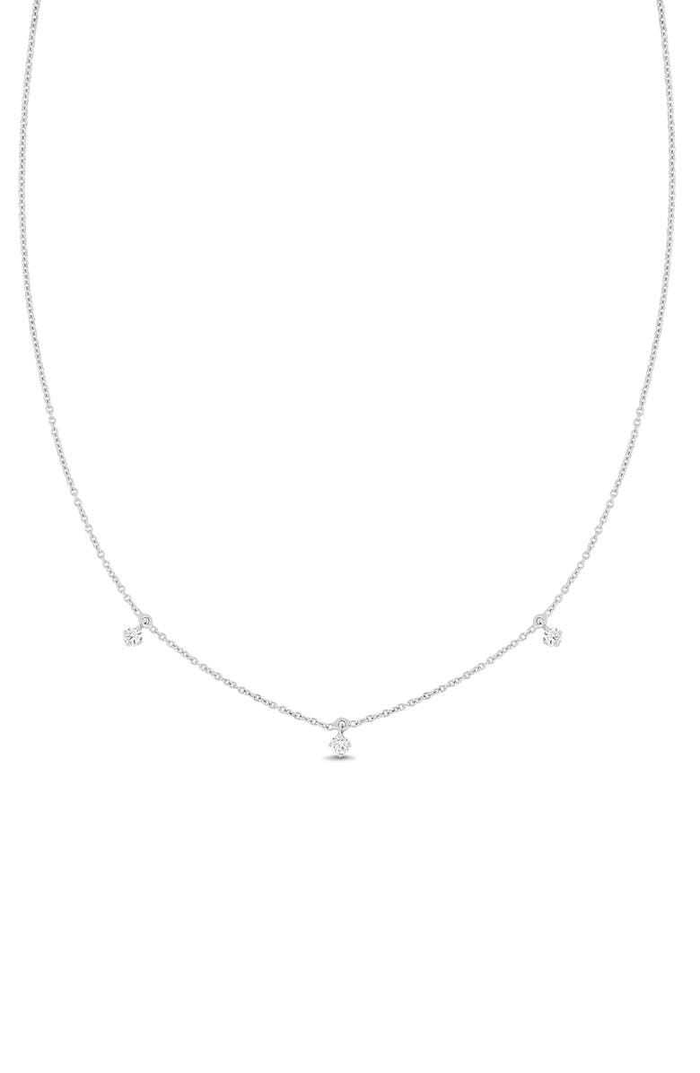 Bony Levy Audrey Diamond Station Necklace, Main, color, 18K White Gold