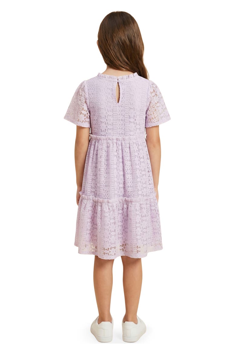 Kids' Lace Tiered Dress, Alternate, color, LAVENDER