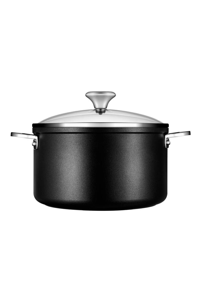 6.3-Quart Toughened Nonstick PRO Stockpot, Alternate, color, BLACK