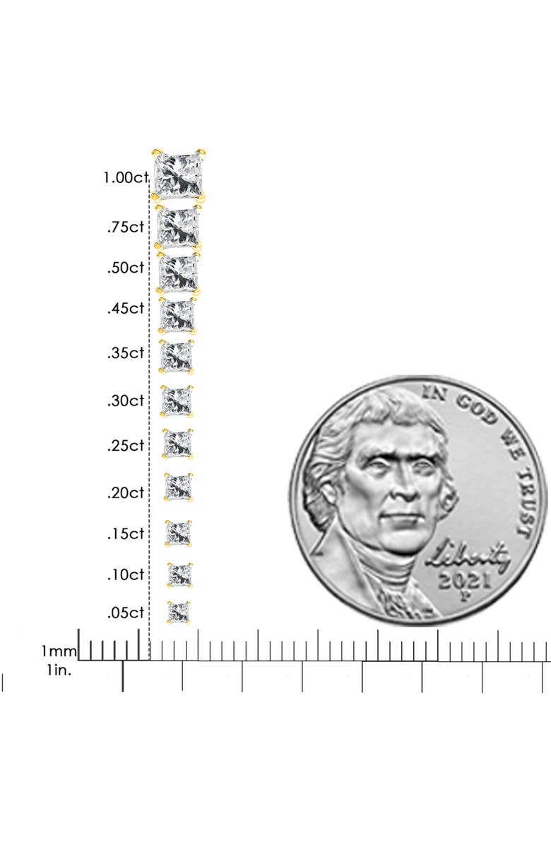 Haus of Brilliance 14K Yellow Gold 1/5 Ct Princess Petite Classic Square Stud Earrings, Alternate, color, Yellow