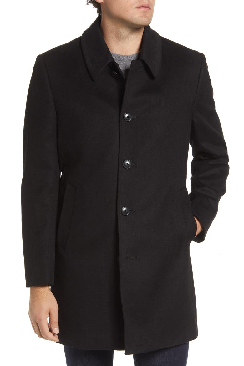 Spencer Wool Blend Coat, Alternate, color, BLACK