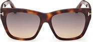 TOM FORD Flynn 55mm Gradient Butterfly Sunglasses