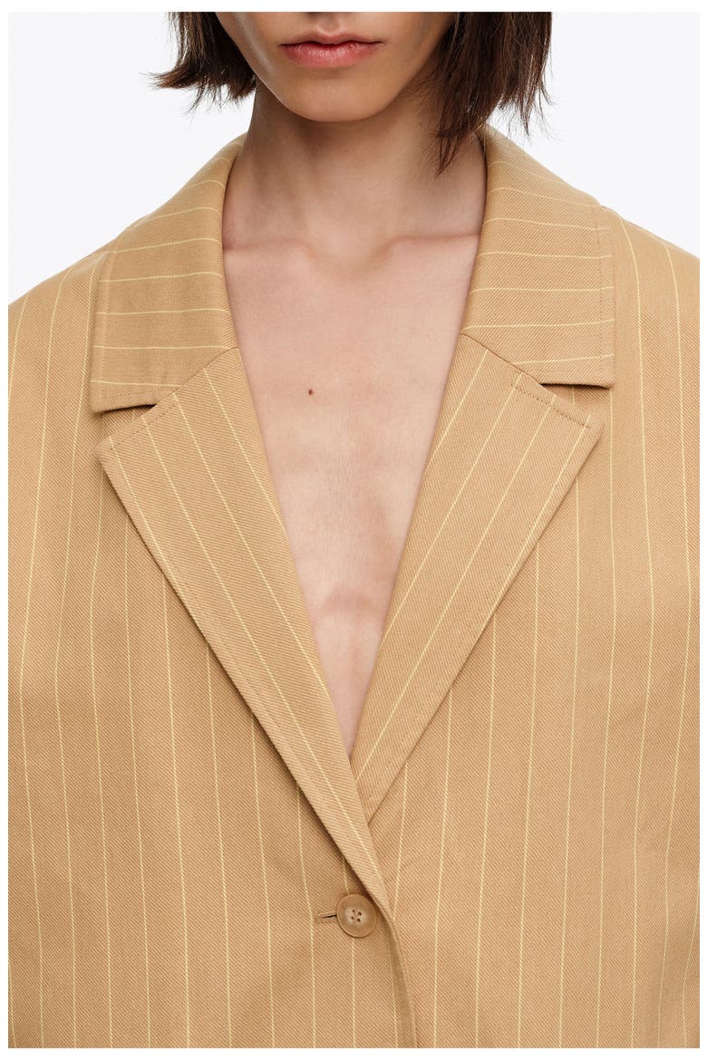 Double-Breasted Tailored Jacket, Alternate, color, OCHRE