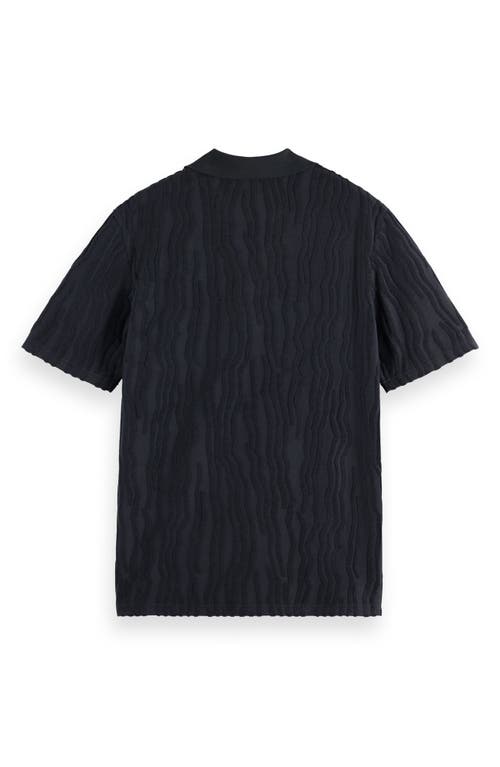 Scotch & Soda Terry Jacquard Johnny Collar Polo