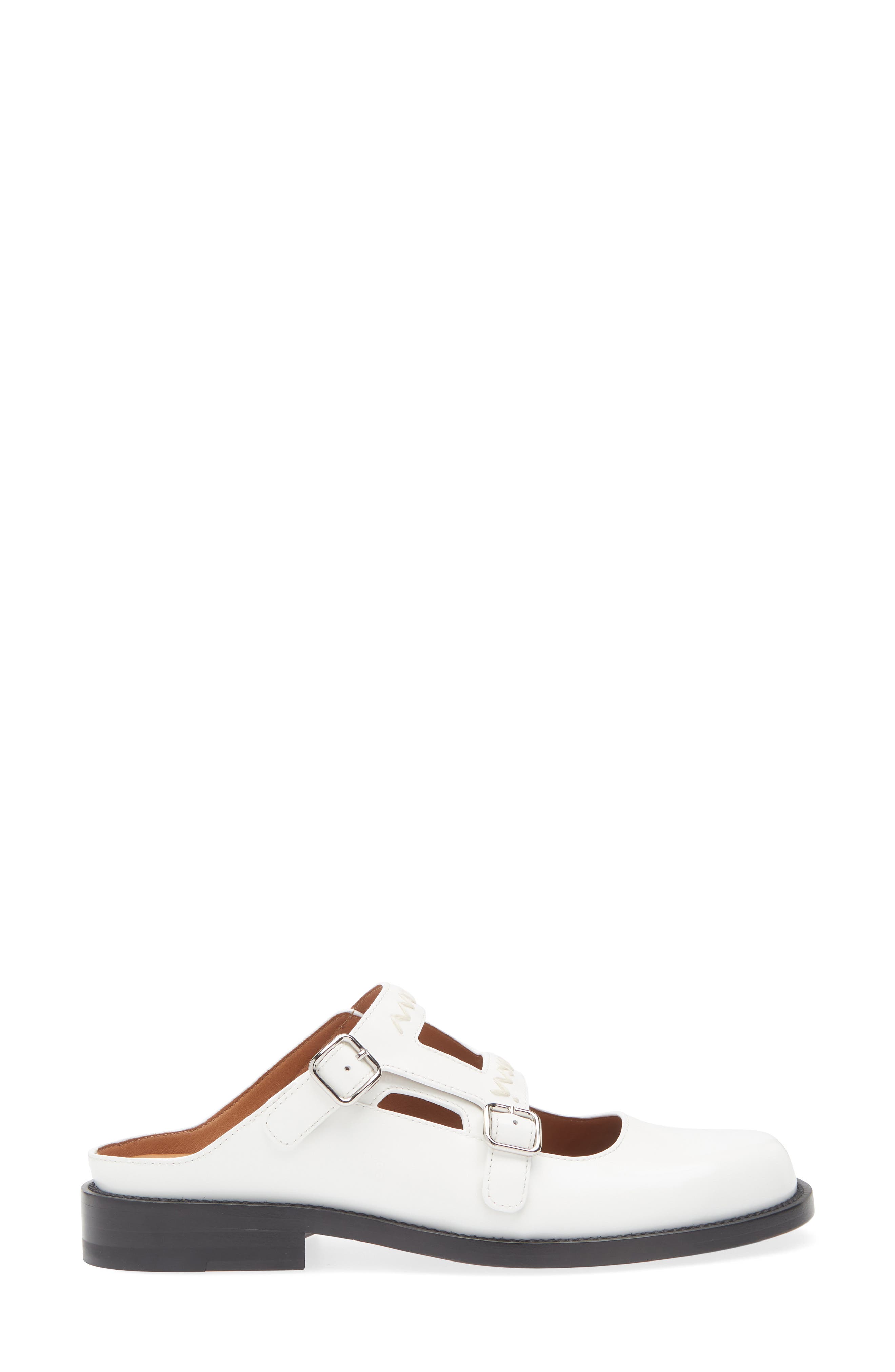 Marni Logo Embroidered Sabot Mule, Alternate, color, 